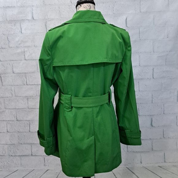 Calvin Klein Women's Green Trench Coat - Picture 6 of 12